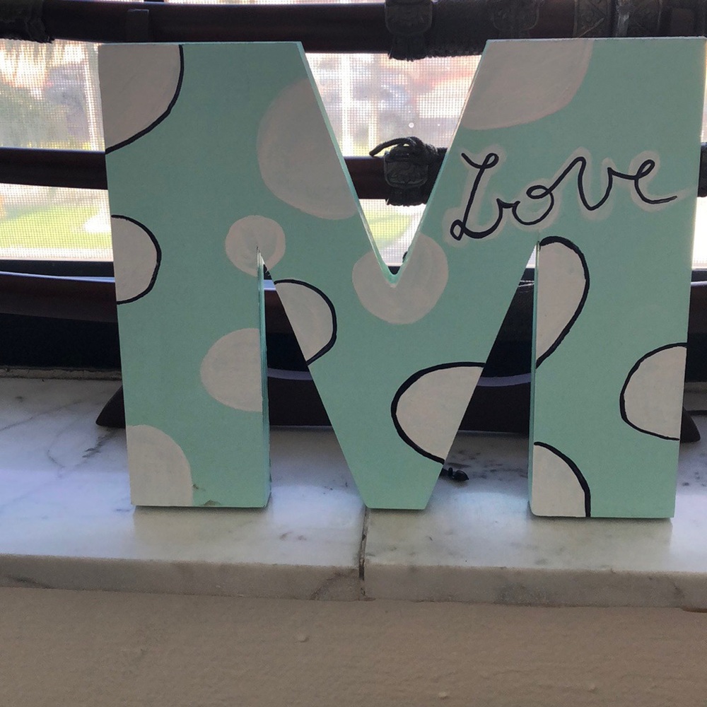 Designed wood letters decors